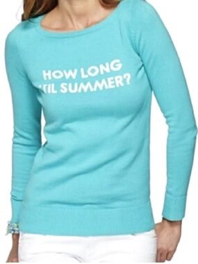 NEW Lilly Pulitzer Marielle Sweater How Long til Summer? Size XS